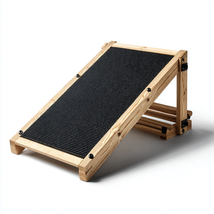 Jomaro Adjustable Wooden Pet Ramp - Natural Pine