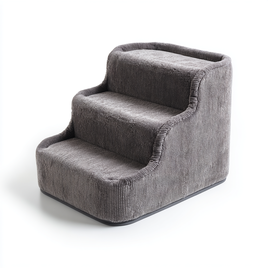 Jomaro High-Density Foam Pet Stairs - Cloud Grey