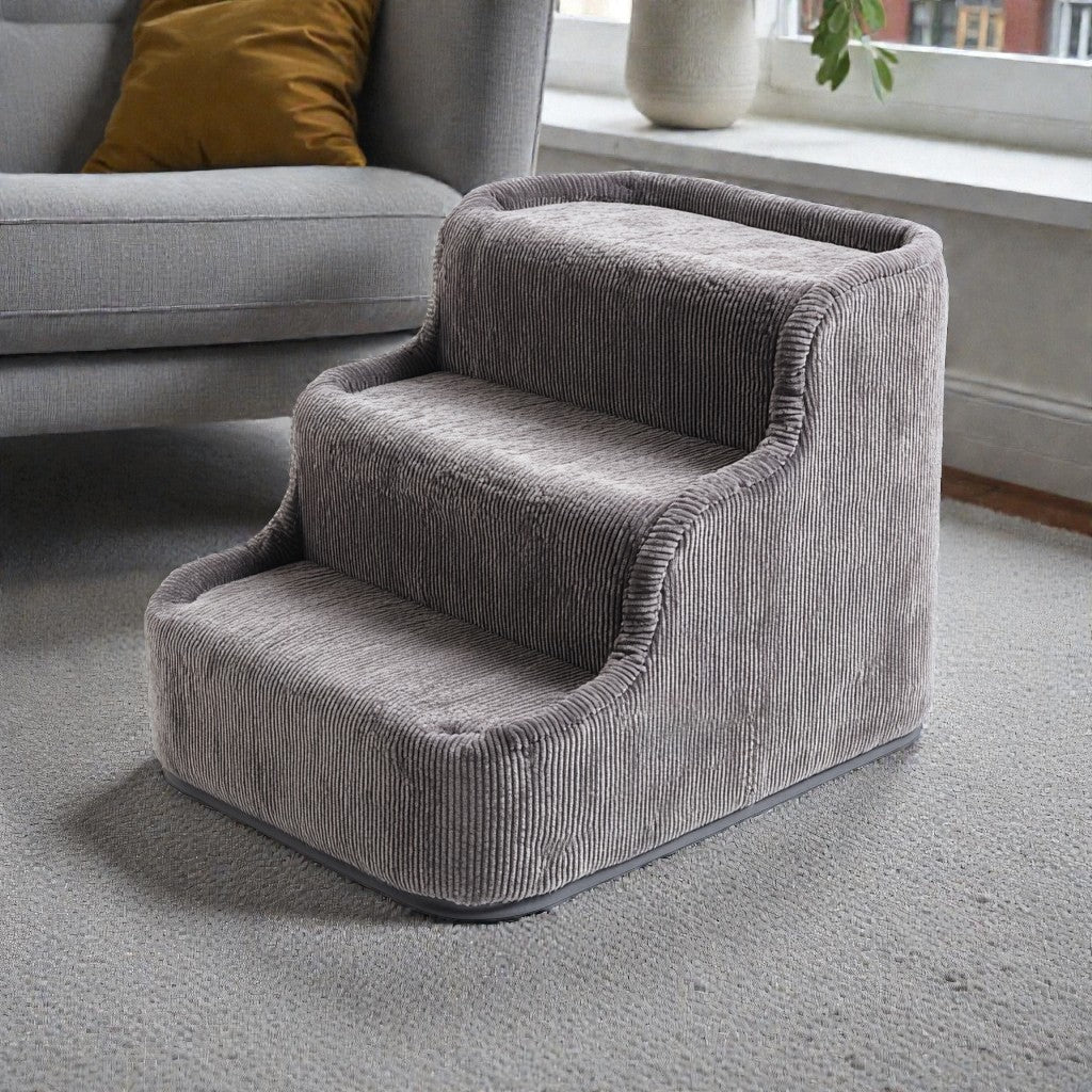 Jomaro High-Density Foam Pet Stairs - Cloud Grey